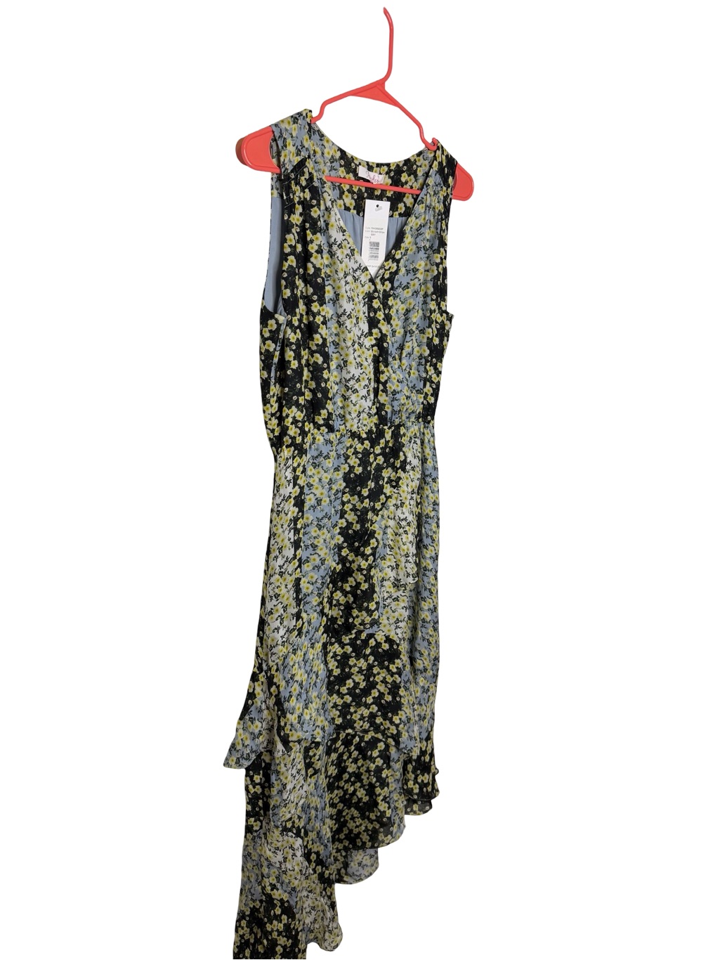 Nwt Parker Blossom Stripe Floral Asymmetrical Midi Dress Small — image 3 of 6